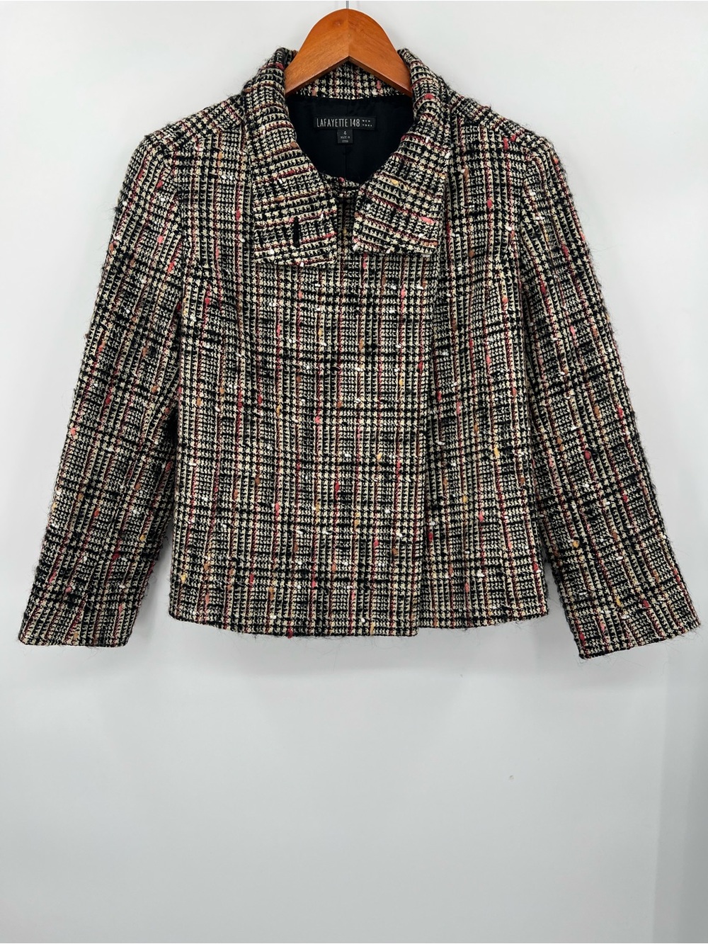 Lafayette 148 Tweed Jacket Wool Blend Size 4